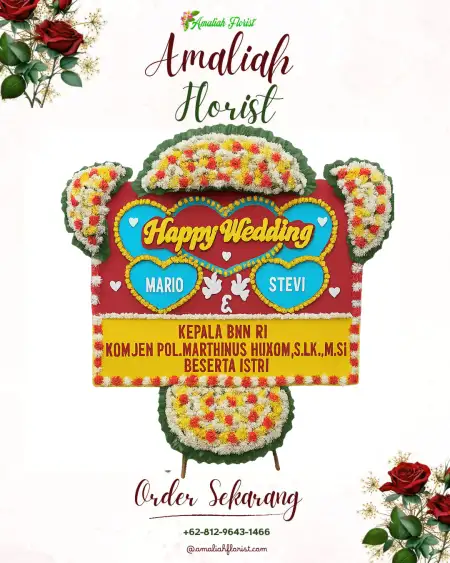 Papan Bunga Pernikahan Miritpetikusan